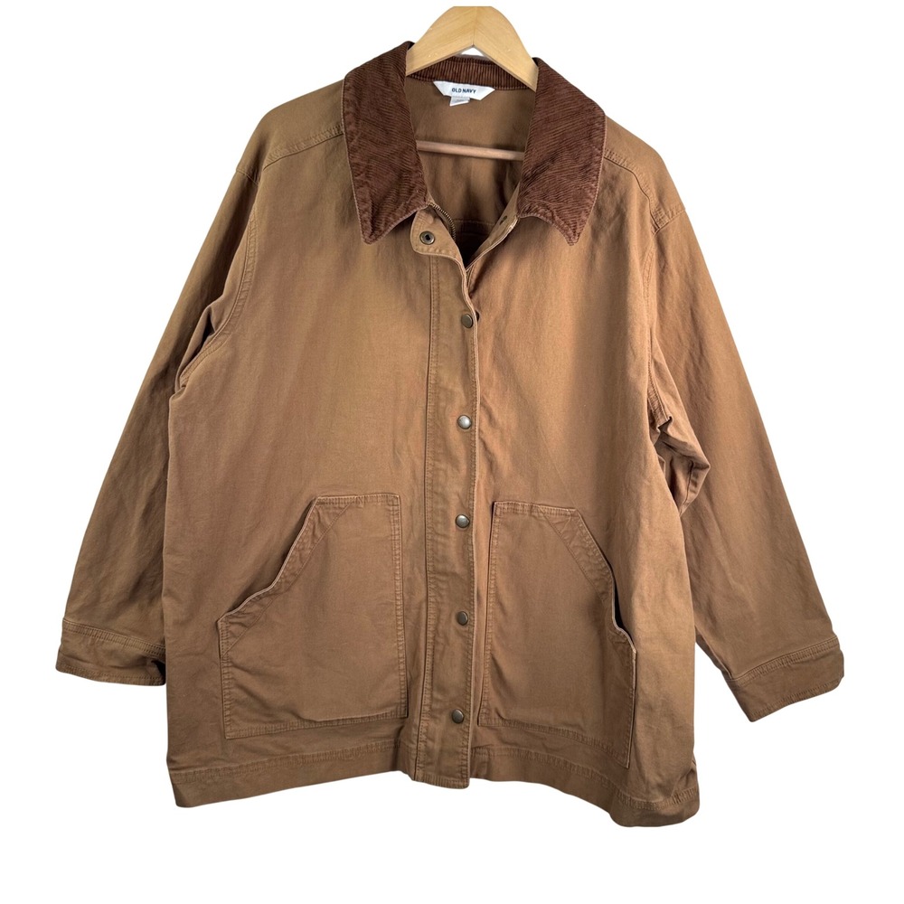 Old Navy Canvas Barn Jacket Tan Utility Coat Size XXL‎ Classic Workwear Outdoor